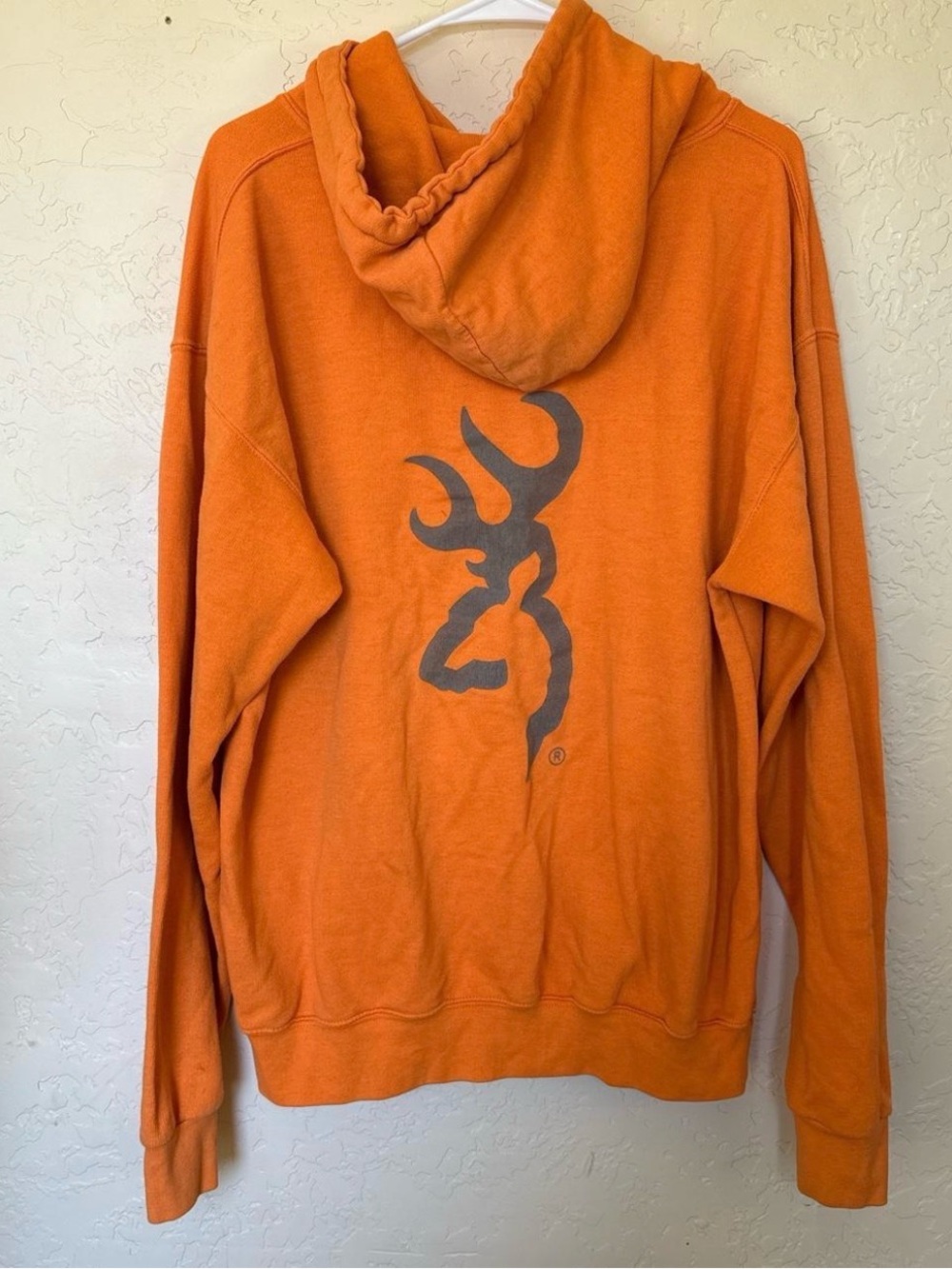 Browning Orange Hoodie with Dark Back Buckmark Graphic - Men's